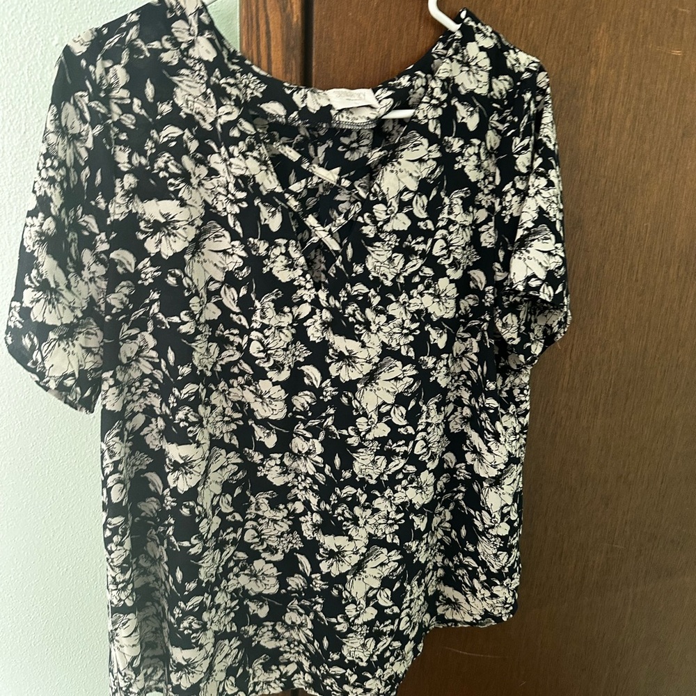 Sienna Sky Black and White Floral Blouse